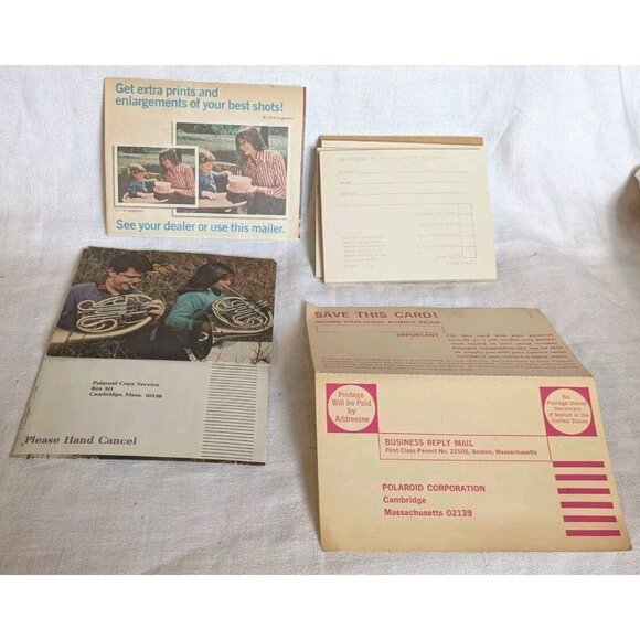 Polaroid Ephemera Print Mount Photograph Order Form Warranty Card Picture Vtg - Picture 14 of 14